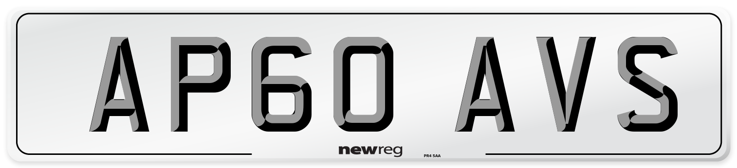 AP60 AVS Number Plate from New Reg